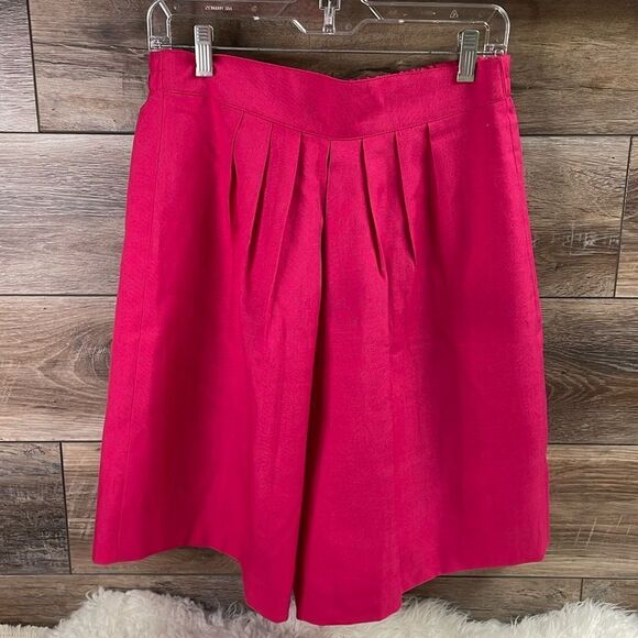 WORTHINGTON Pleated Dressy Shorts Skirtlike Fully Lined Size 8 Vintage Fushia - Picture 2 of 8